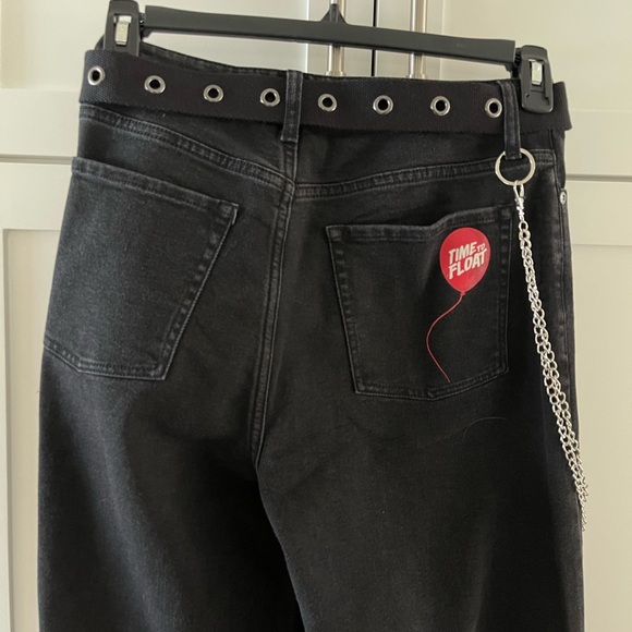 IT Chapter Two PENNYWISE Black Side Chain Wide leg Pants Goth Juniors Size 5 NWT - Picture 12 of 16